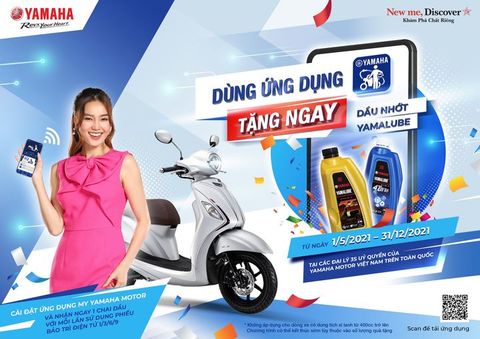 DÙNG ỨNG DỤNG MY YAMAHA MOTOR – TẶNG NGAY DẦU NHỚT MY YAMALUBE