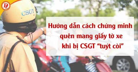 QUÊN BẰNG LÁI, CHỨNG MINH VỚI CSGT THẾ NÀO?